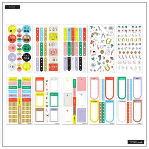 Happy Planner 30 Sheet Sticker Value Pack-Lucky Day - 5A003LSM-1HH1N Happy Planner 30 Sheet Sticker Value Pack-Lucky Day - 5A003LSM-1HH1N
