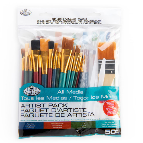 Royal & Langnickel All Media Brush Set 50/pkg- Variety Artist Brush Set - 5A003T2M-1HPHB - 090672366924