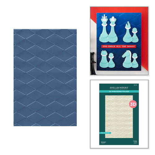 Spellbinders 3D Embossing Folder -Harlequin - 5A003SZB-1HPC0