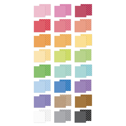 Doodlebug Double-Sided Paper Pad 6"X8"-Dot-Stripe - 5A003T7W-1HQ2L