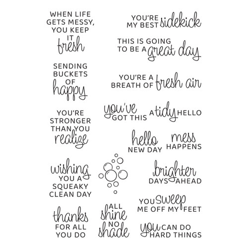 Spellbinders Clear Stamp Set-Shiny New Day - 5A003SZF-1HPCT