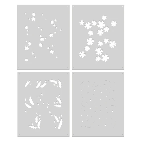 Hero Arts Color Layering Stencils-Bitty Floral - 5A003SNX-1HP8D