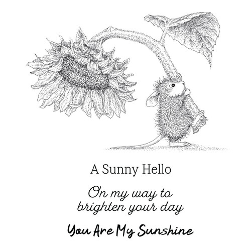 House Mouse Cling Rubber Stamp-Sunflower Walk - 5A003T03-1HPCZ