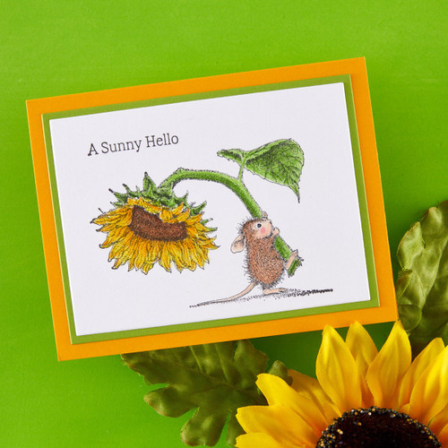 House Mouse Cling Rubber Stamp-Sunflower Walk - 5A003T03-1HPCZ