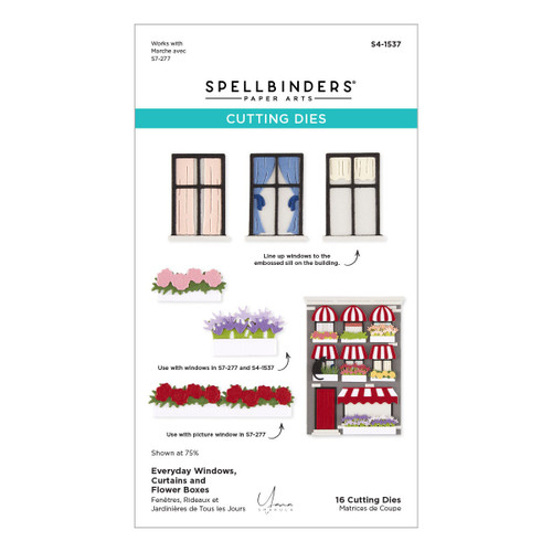 Spellbinders Etched Dies-Everyday Windows Curtains & Flower Boxes - 5A003SZ0-1HPD0 - 810205712031