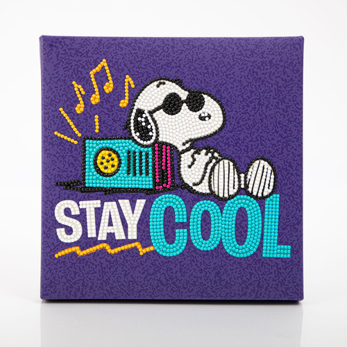 Diamond Dotz Diamond Facet Art Box Kit 8.7"X8.7"-Stay Cool Peanuts - 5A003T10-1HPFS