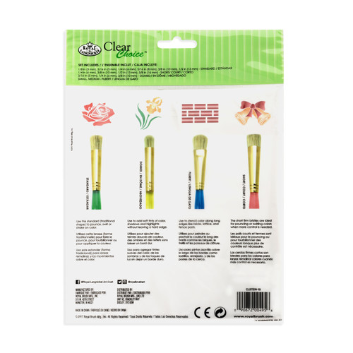 Clear Choice Stencil Brush Deluxe Value Pack-15/Pkg - CLSTEN15 Clear Choice Stencil Brush Deluxe Value Pack-15/Pkg - CLSTEN15