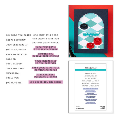 Spellbinders Clear Stamp & Die Set-Well Played Sentiments - 5A003SZ7-1HPC6