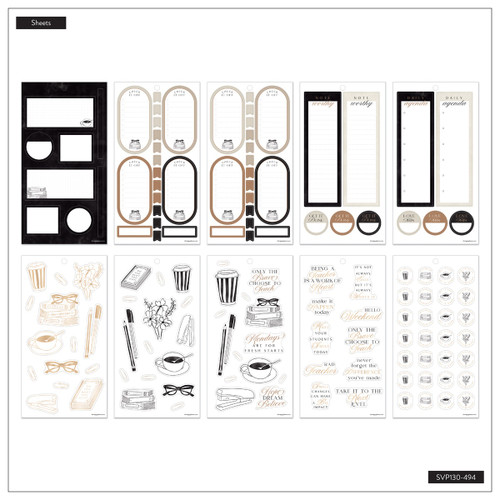 Happy Planner 30 Sheet Sticker Value Pack-Chalkboard Charm - 5A003LSB-1HH0M