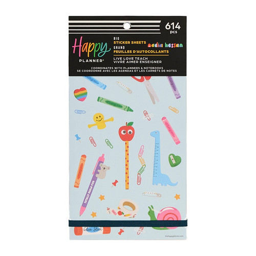 Happy Planner 30 Sheet Sticker Value Pack-Live Love Teach - 5A003LRT-1HH0Q - 673807824683