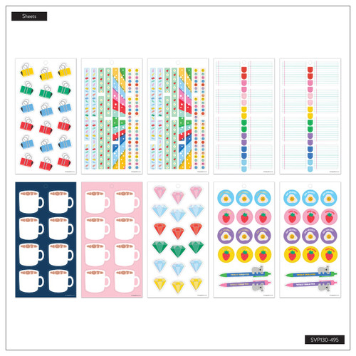 Happy Planner 30 Sheet Sticker Value Pack-Live Love Teach - 5A003LRT-1HH0Q
