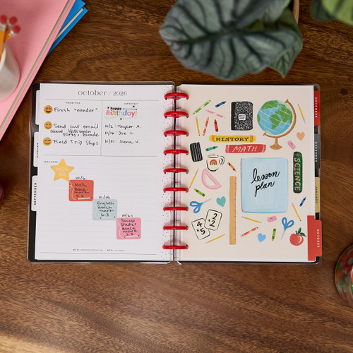 Happy Planner Classic 12 Month Disc Bound Dated Planner-Bright Lessons - 5A003LRF-1HH0S Happy Planner Classic 12 Month Disc Bound Dated Planner-Bright Lessons - 5A003LRF-1HH0S