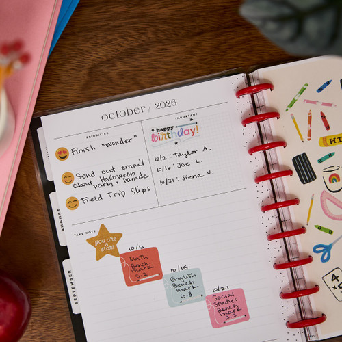 Happy Planner Classic 12 Month Disc Bound Dated Planner-Bright Lessons - 5A003LRF-1HH0S Happy Planner Classic 12 Month Disc Bound Dated Planner-Bright Lessons - 5A003LRF-1HH0S