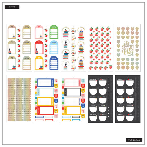 Happy Planner 30 Sheet Sticker Value Pack-Bright School Lessons - 5A003LS3-1HH0T