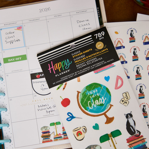 Happy Planner 30 Sheet Sticker Value Pack-Bright School Lessons - 5A003LS3-1HH0T