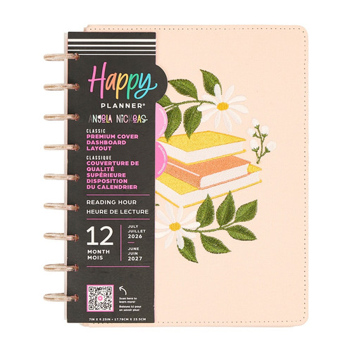 Happy Planner Classic 12 Month Disc Bound Dated Planner-Reading Hour Embroidered - 5A003LRM-1HH0V - 673807824607