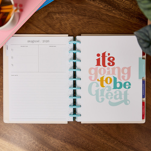 Happy Planner Classic 12 Month Disc Bound Dated Planner-Bright Lessons Deluxe - 5A003LRK-1HH15