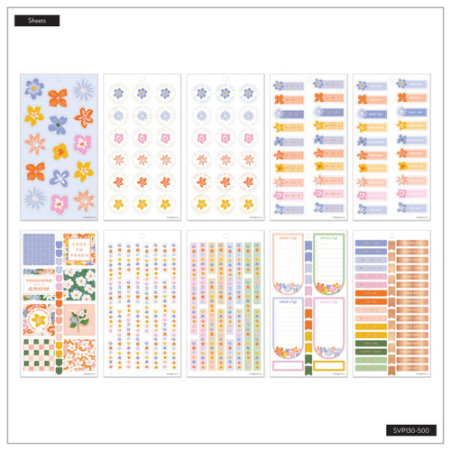 Happy Planner 30 Sheet Sticker Value Pack-Blossom Bright - 5A003LRN-1HH0Z Happy Planner 30 Sheet Sticker Value Pack-Blossom Bright - 5A003LRN-1HH0Z