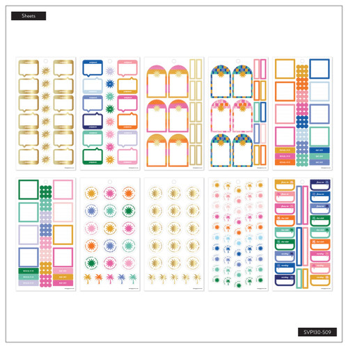 Happy Planner 30 Sheet Sticker Value Pack-Sunburst Bay - 5A003LSF-1HH18