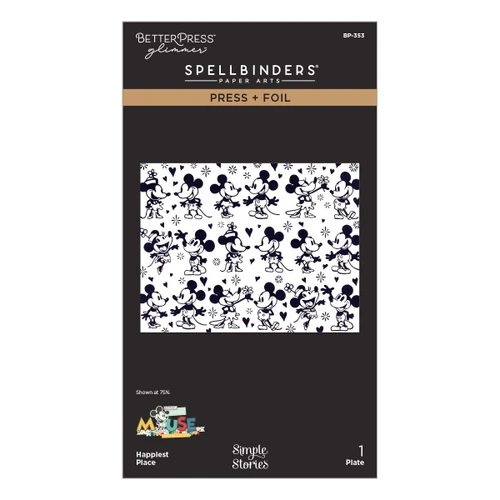 Spellbinders Press + Foil Plate-Happiest Place - 5A003T06-1HPCM - 810205711522