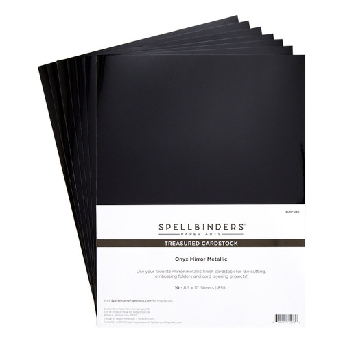 Spellbinders Treasured Cardstock 8.5"X11" 10/Pkg-Onyx Mirror - 5A003SZ3-1HPCN - 810205712789