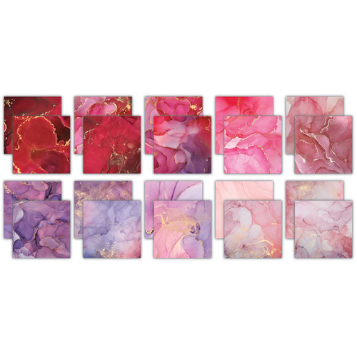 Craft Consortium Double-Sided Paper Pad 12"X12" 30/Pkg-Ink Drops - Rose 2 - 5A003S2X-1HNZ2