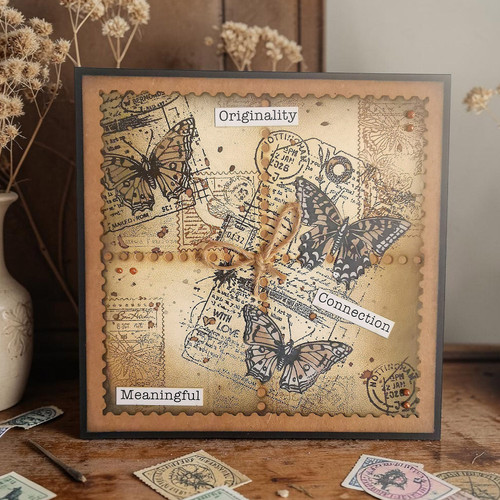 AALL And Create A6 Photopolymer Clear Stamp Set-Chrono-Stamped Tag - 5A003T0K-1HPDZ