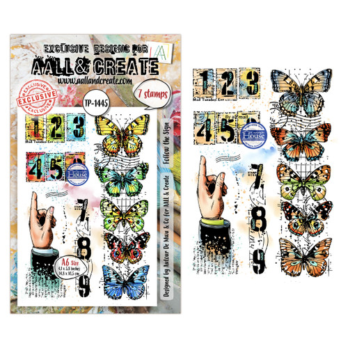 AALL And Create A7 Photopolymer Clear Stamp Set-Follow the Sign - 5A003T0R-1HPF5 - 5061097792419