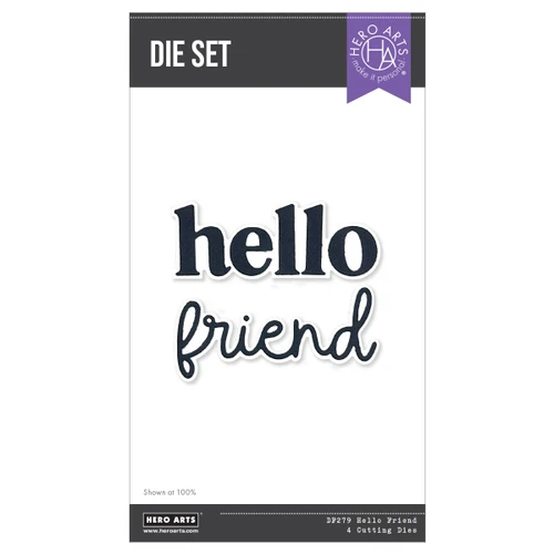 Hero Arts Die Set-Hello Friend - 5A003SPF-1HP84 - 085700950923