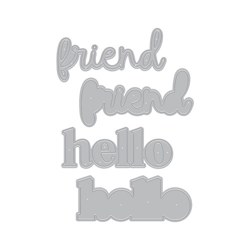Hero Arts Die Set-Hello Friend - 5A003SPF-1HP84