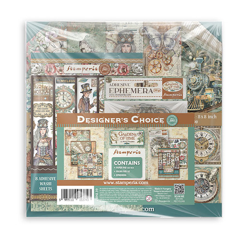 Stamperia Bunlde: Scrapbooking Pad, Ephemera and Washi Pad-Gardens of Time - 5A003N8W-1HJPT - 5993110053743