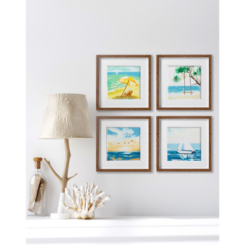 Diamond Dotz Diamond Facet MiniArt Kit 5"x5" 4/Pkg-Summer Days - 5A003T15-1HPFQ