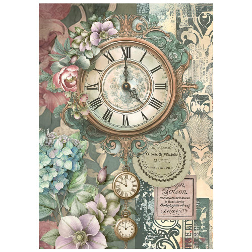 Stamperia Rice Paper A6 8/Pkg-Gardens of Time - 5A003N78-1HJPX