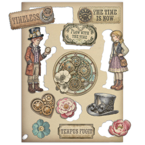 Stamperia Wooden Shapes A5-Gardens of Time - 5A003N7R-1HJPY