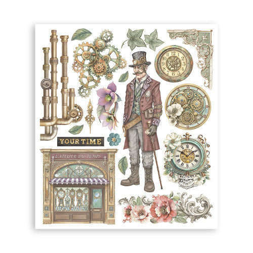 Stamperia Rub-On Selection 8x9 - 6/Pkg-Gardens of Time - 5A003N8H-1HJQ0