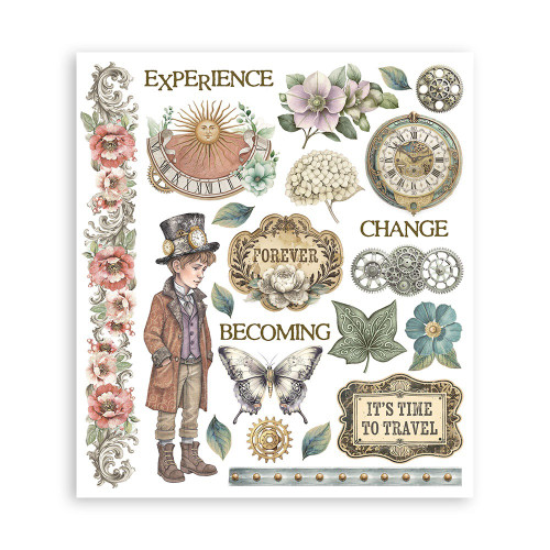 Stamperia Rub-On Selection 8x9 - 6/Pkg-Gardens of Time - 5A003N8H-1HJQ0