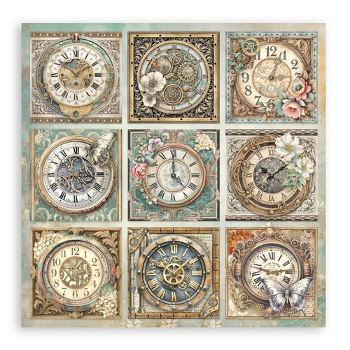 Stamperia Single-Sided Paper Pad 8"X8" 22/Pkg-Gardens of Time - 5A003N7V-1HJQ1 Stamperia Single-Sided Paper Pad 8"X8" 22/Pkg-Gardens of Time - 5A003N7V-1HJQ1
