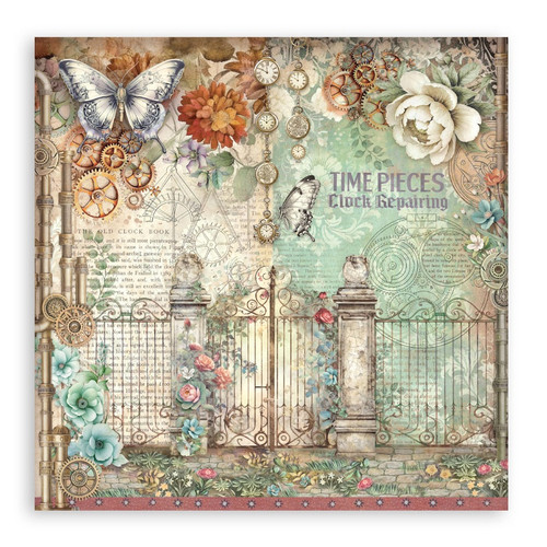 Stamperia Single-Sided Paper Pad 8"X8" 22/Pkg-Gardens of Time - 5A003N7V-1HJQ1 Stamperia Single-Sided Paper Pad 8"X8" 22/Pkg-Gardens of Time - 5A003N7V-1HJQ1