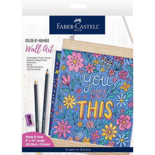 Faber Castell Creative Studio-Color by Number Wall Art-You Got This - 5A003R1B-1HMKD - 092633317600