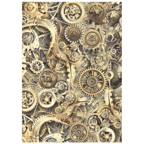 Stamperia Rice Paper Backgrounds A6 8/Pkg-Gardens of Time - 5A003N7P-1HJQB