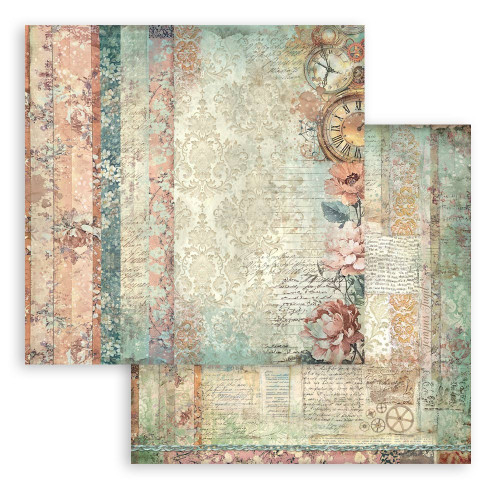 Stamperia Backgrounds Double-Sided Paper Pad 8"X8" 10/Pkg-Gardens of Time - 5A003N77-1HJQ7 Stamperia Backgrounds Double-Sided Paper Pad 8"X8" 10/Pkg-Gardens of Time - 5A003N77-1HJQ7