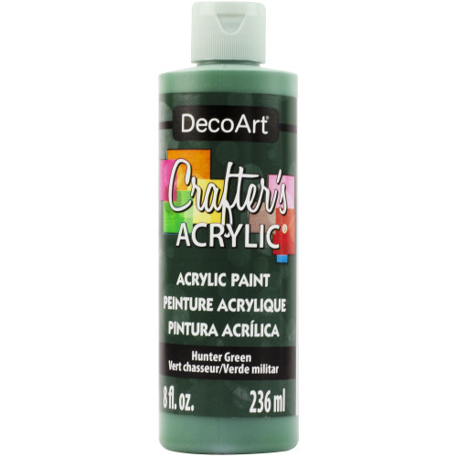 DecoArt Crafter's Acrylic All-Purpose Paint 8oz-Hunter Green - DCA9-41 - 016455601273
