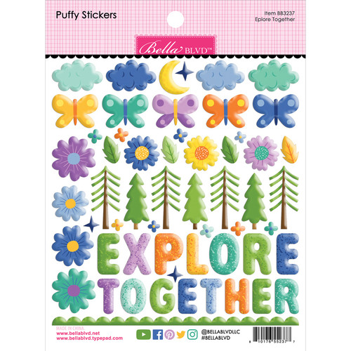 Bella Blvd Puffy Stickers-Adventure Awaits - 5A003RJH-1HN6S - 810176552377