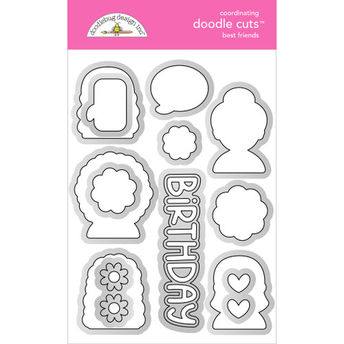 Doodlebug Doodle Cuts Dies-Best Friends - 5A003SM7-1HP5W - 842715090873