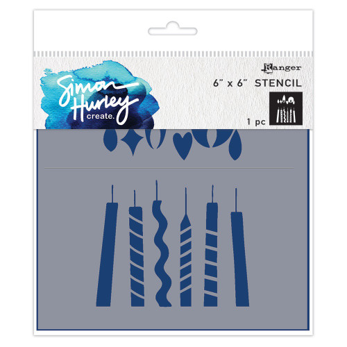 Simon Hurley create. Stencil 6"X6"-Bold Candles, 1 Piece - 5A003SNM-1HP7V - 789541093954