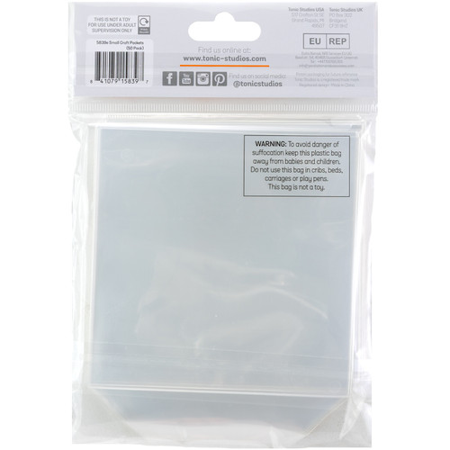 Tonic Studios Craft Pockets 5.12"X5.12" 50/Pkg-Small - 5A003GT5-1HC0Q Tonic Studios Craft Pockets 5.12"X5.12" 50/Pkg-Small - 5A003GT5-1HC0Q