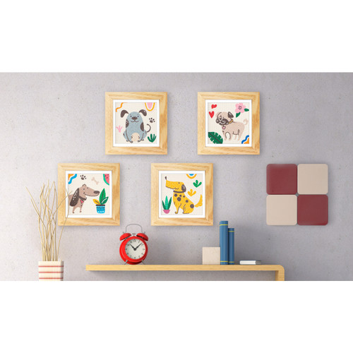 Diamond Dotz Mini Diamond Facet Art Kit 5"X5" 4/Pkg-Diggety Dogs - 5A003T18-1HPFW