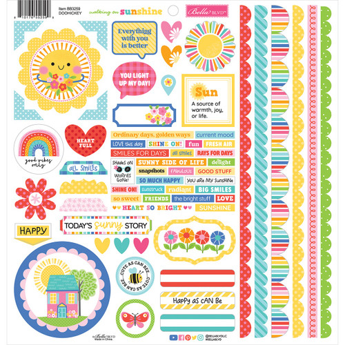 Bella Blvd Doohickey Cardstock Stickers-Walking on Sunshine - 5A003RJZ-1HN7T - 810176552599