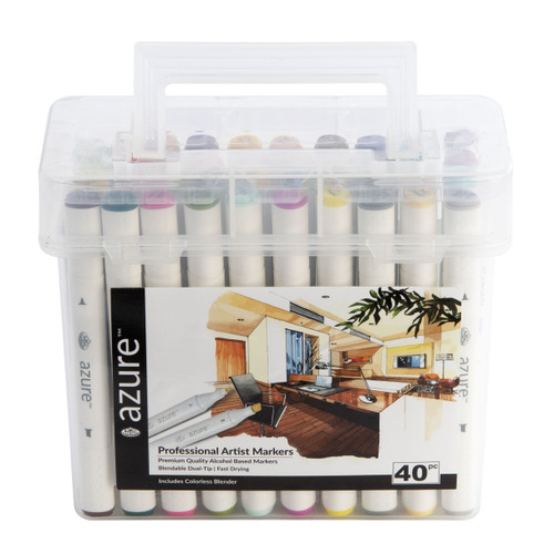 Royal & Langnickel Azure Marker Set 40pc-Azure Marker - 5A003RQX-1HNBG - 090672386618