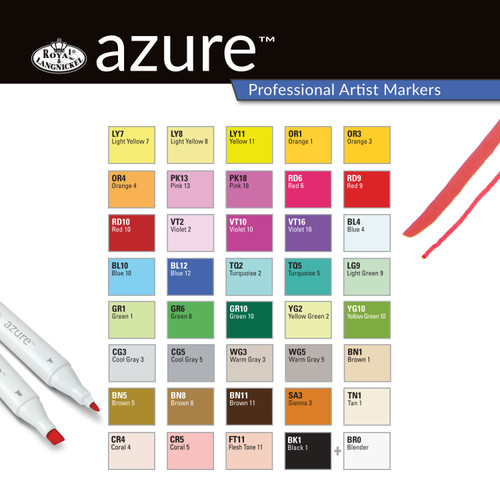 Royal & Langnickel Azure Marker Set 40pc-Azure Marker - 5A003RQX-1HNBG Royal & Langnickel Azure Marker Set 40pc-Azure Marker - 5A003RQX-1HNBG